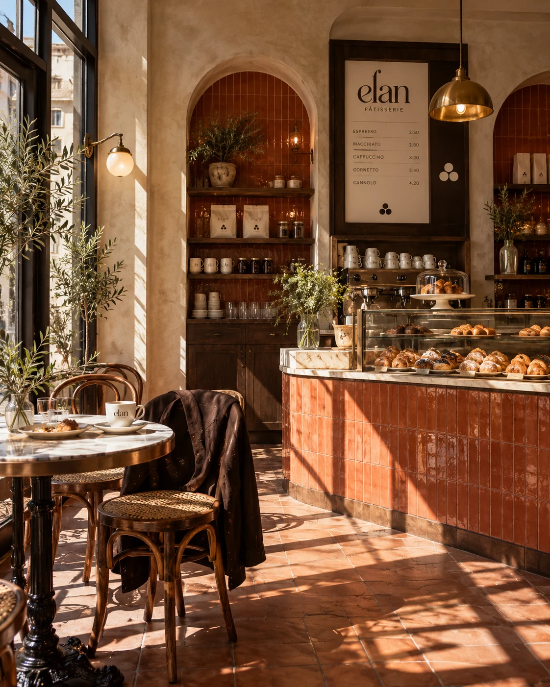 Sunlit Elan Pâtisserie Interior